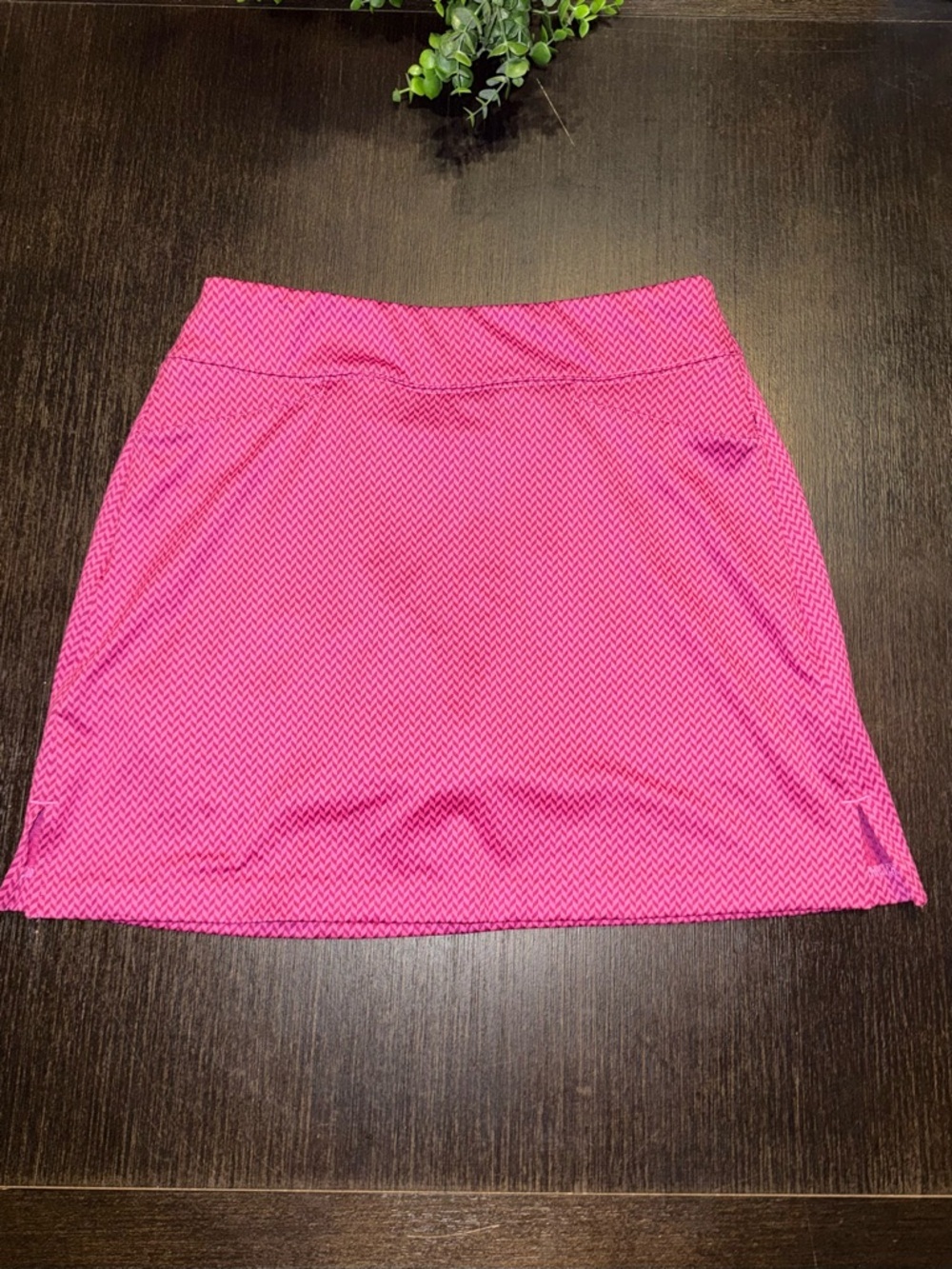 Lady Hagen Hot Pink Athletic Skort with Chevron Texture